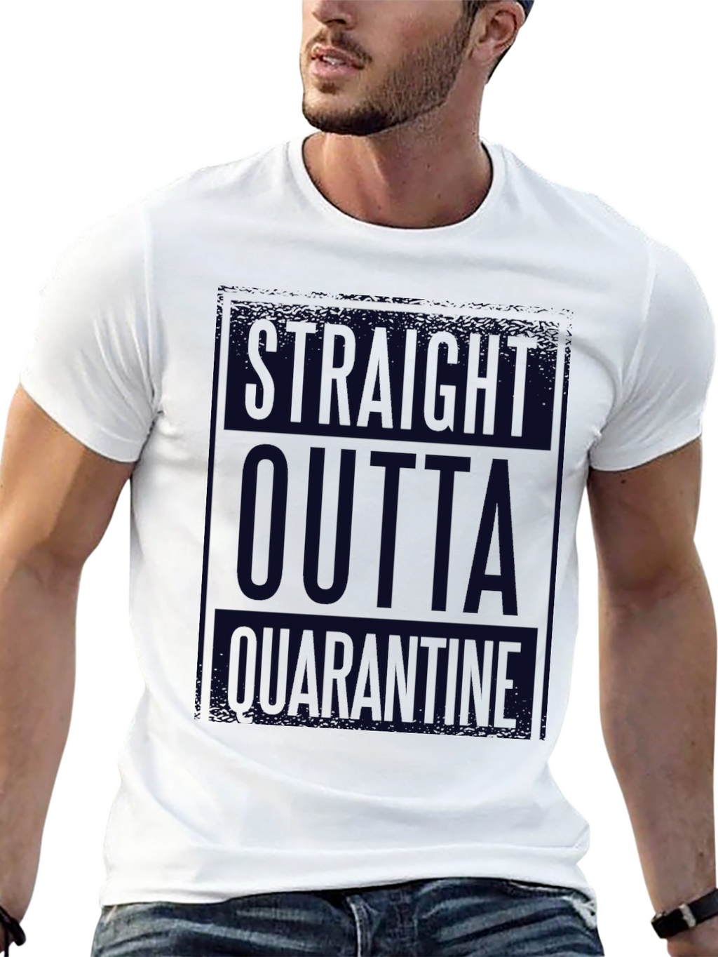 Straight Outta Quarantine Black T-Shirt