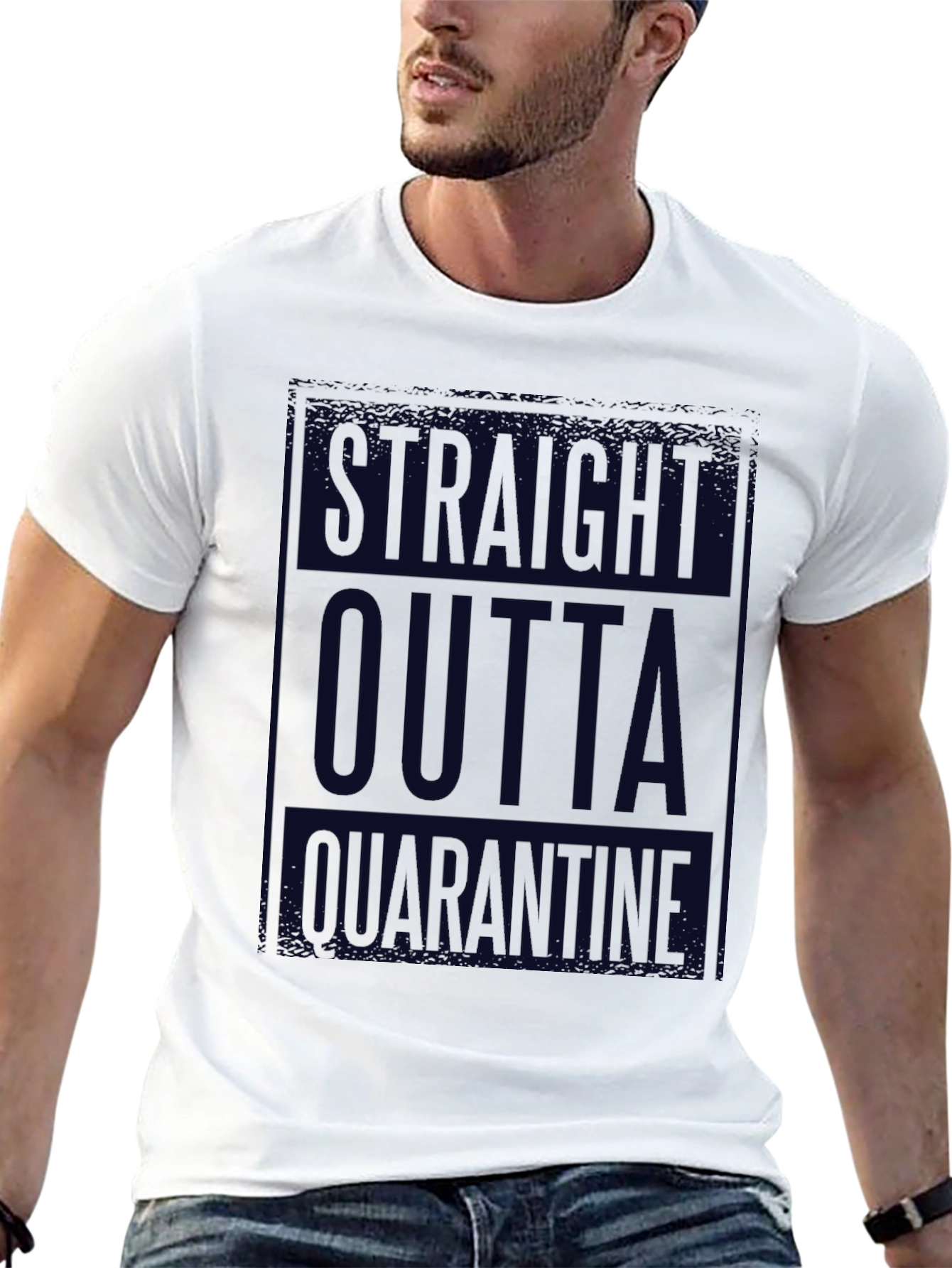 Straight Outta Quarantine Black T-Shirt
