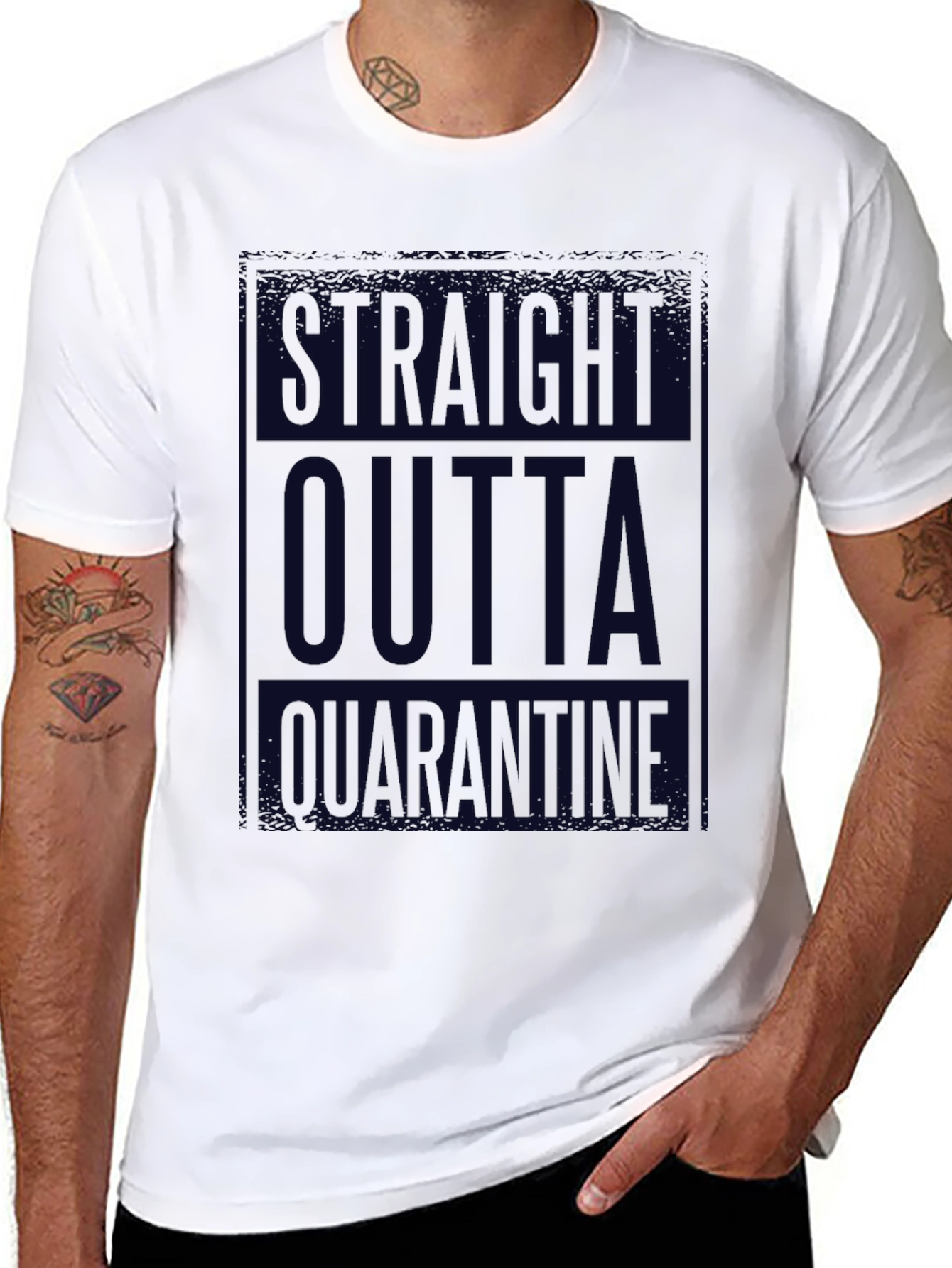 Straight Outta Quarantine Black T-Shirt