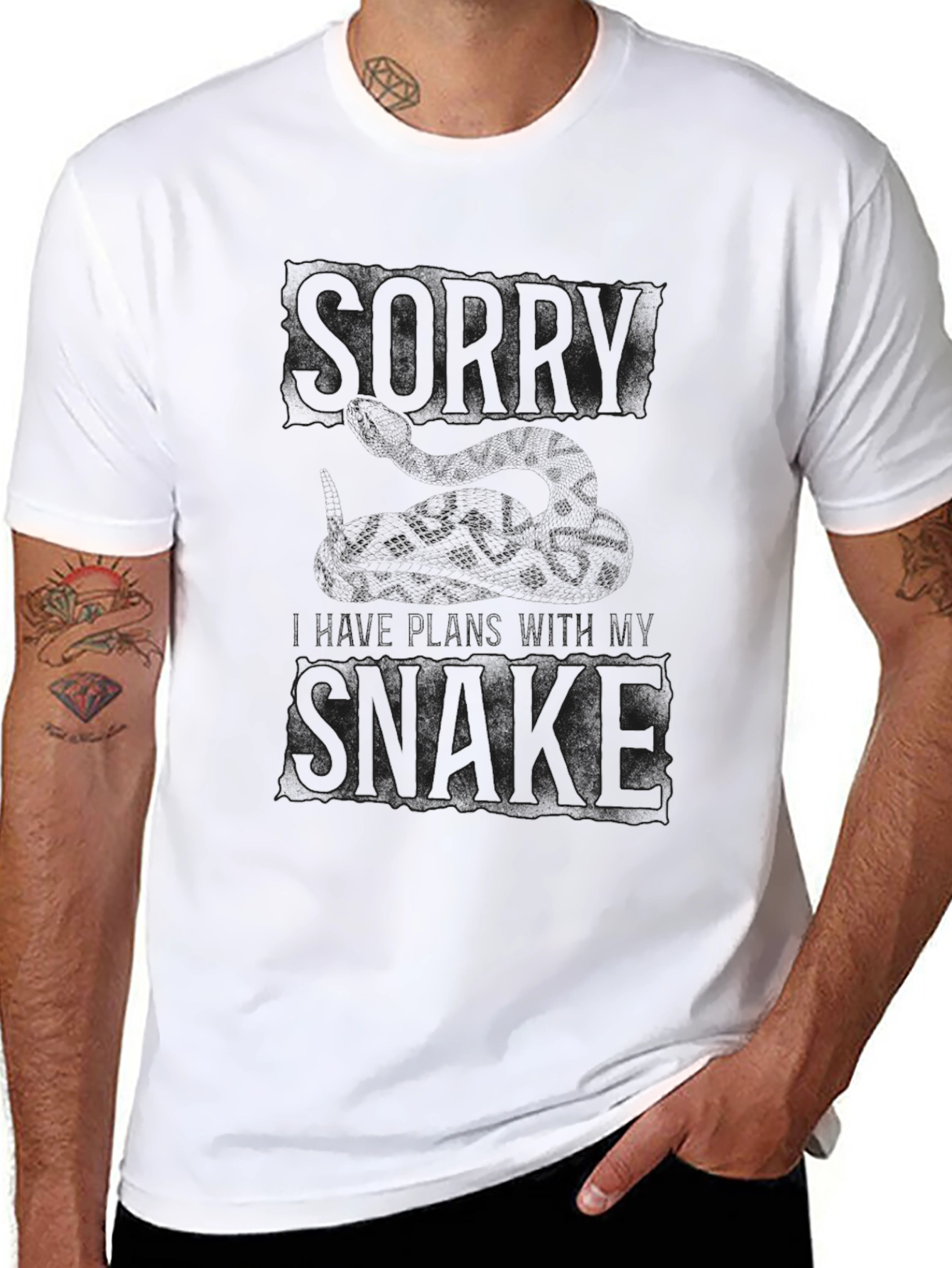 Sorry Im Late T-Shirt - Snake Design