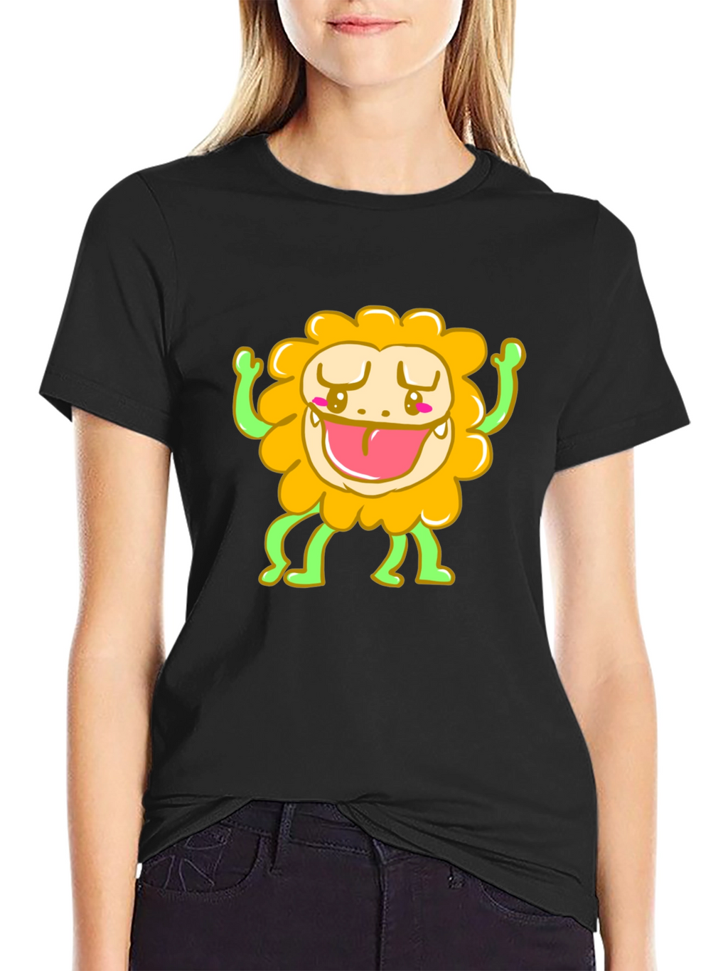Funny Monster Graphic Tee - Black T-Shirt