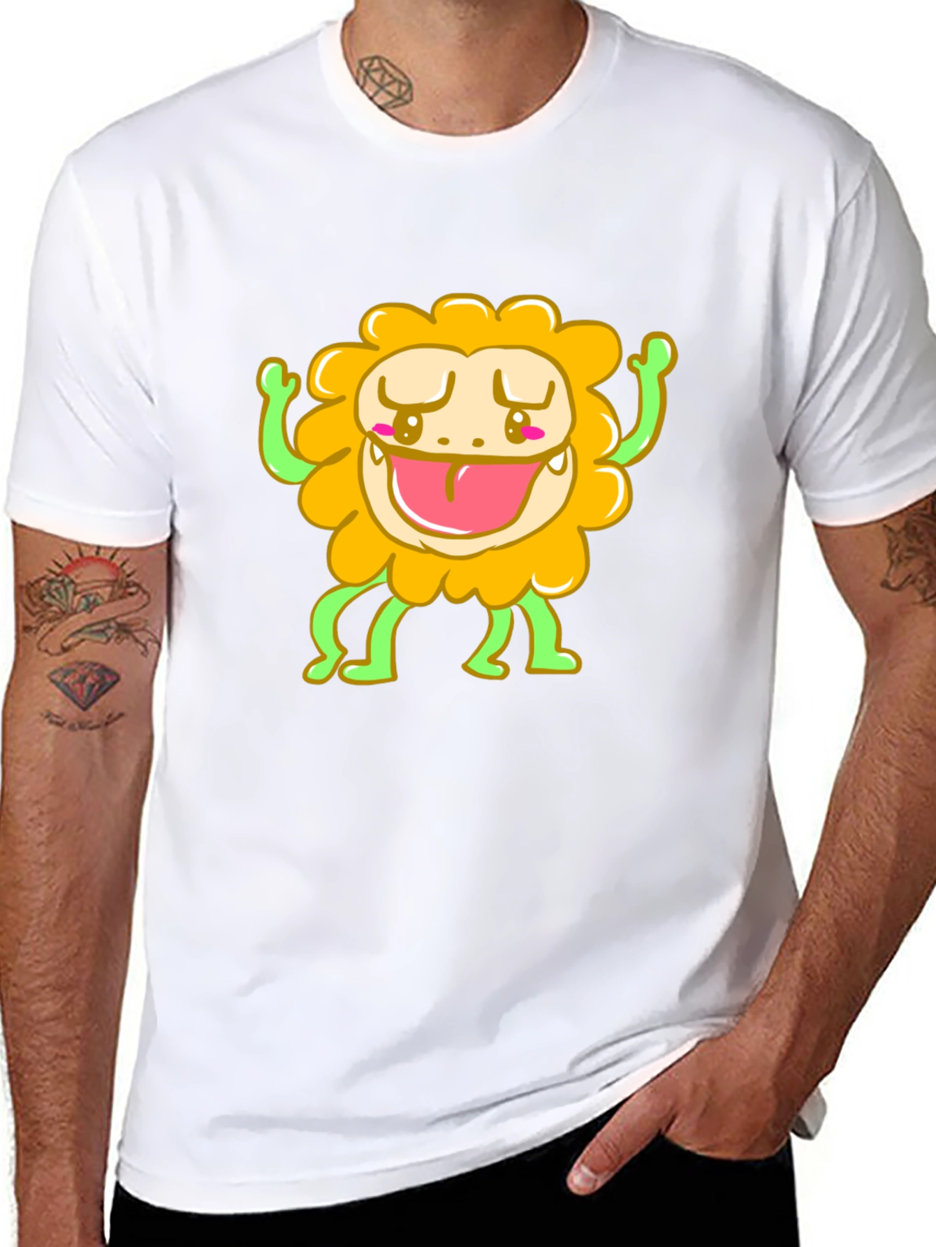 Funny Monster Graphic Tee - Black T-Shirt