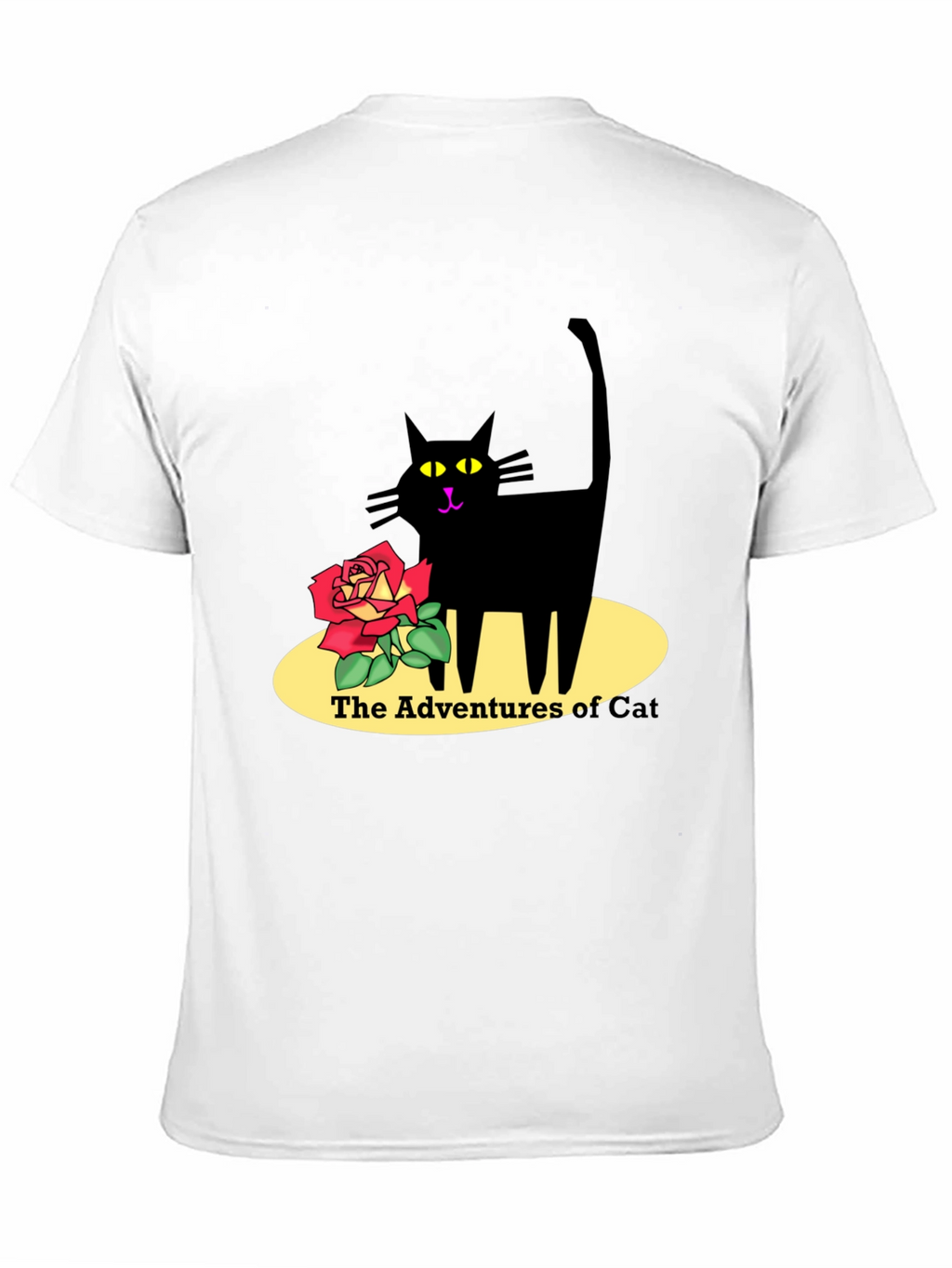 Adventures of Cat Graphic T-Shirt - Black
