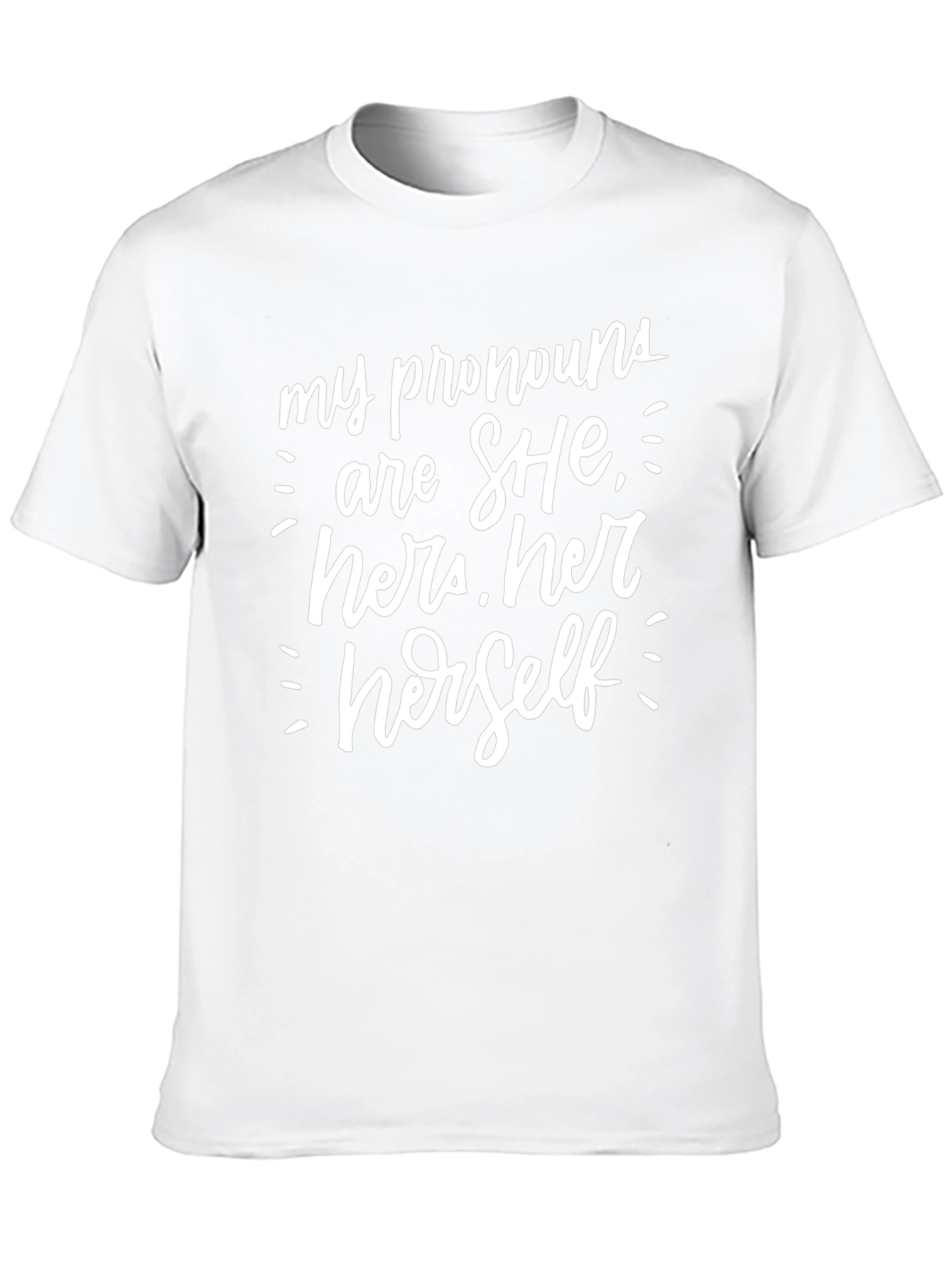 Pronoun Statement Tee - She Her Herself Graphic T-Shirt