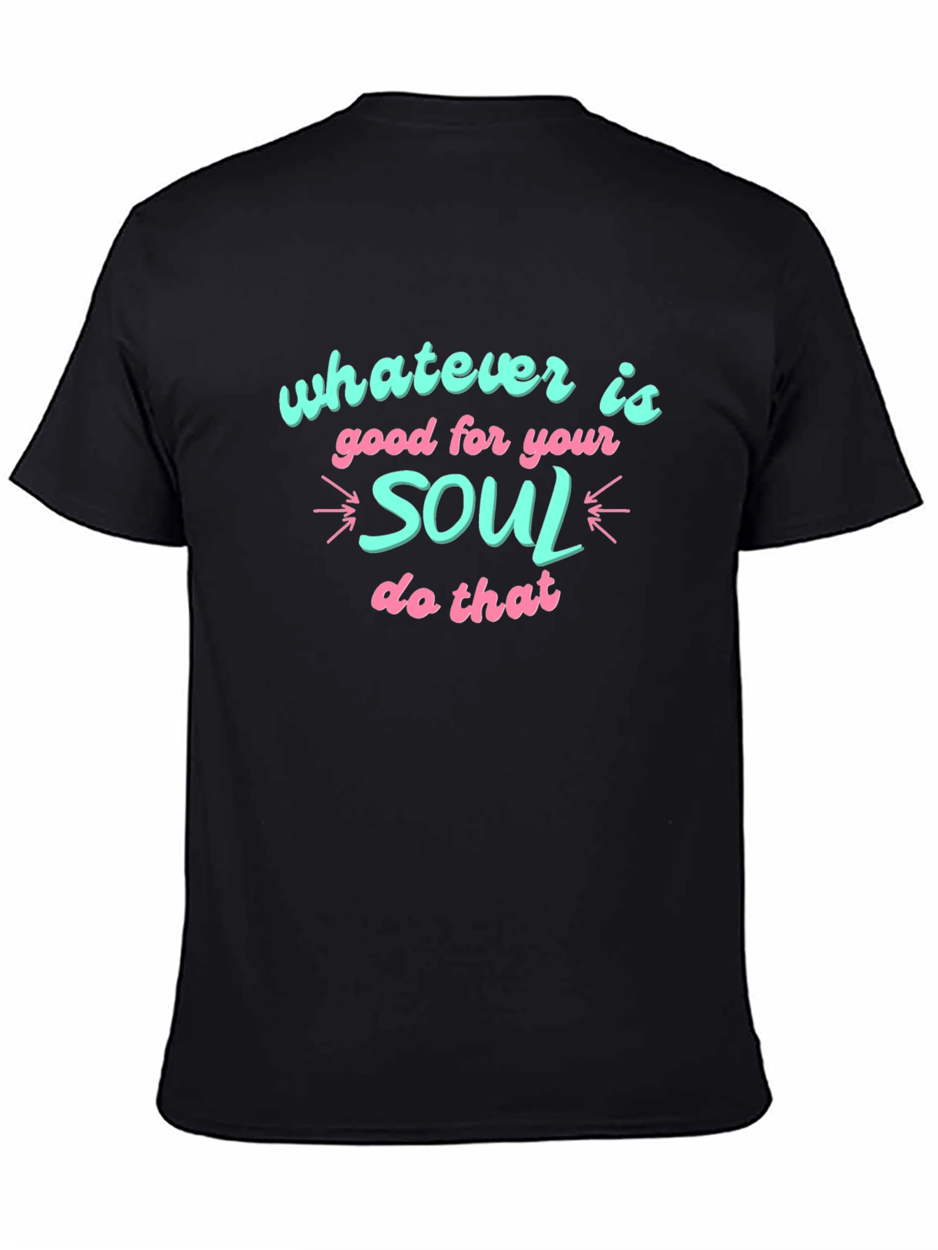 Soulful Graphic Print Black T-Shirt