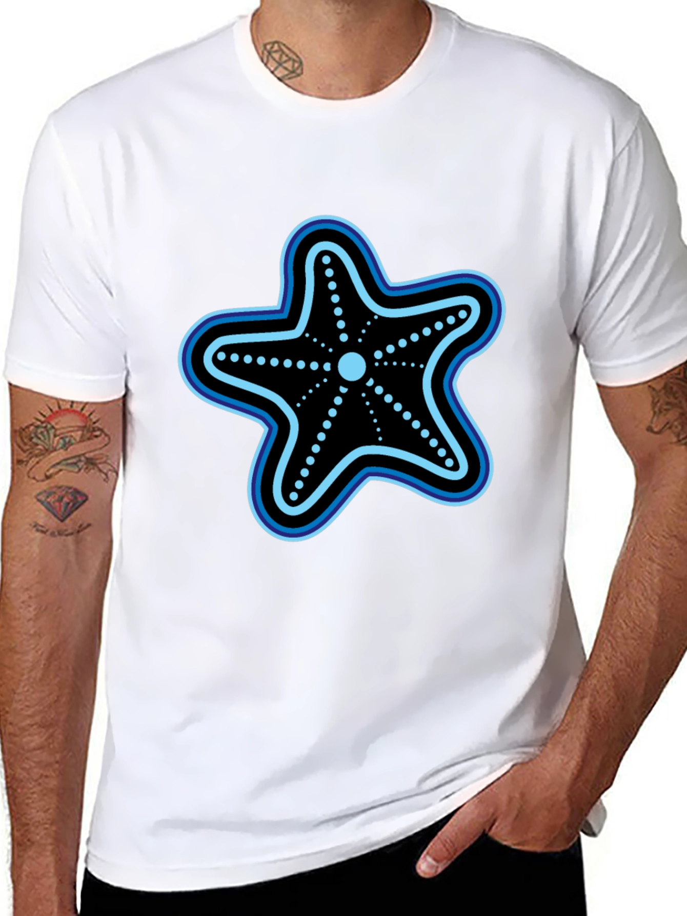 Starfish Graphic T-Shirt - Black