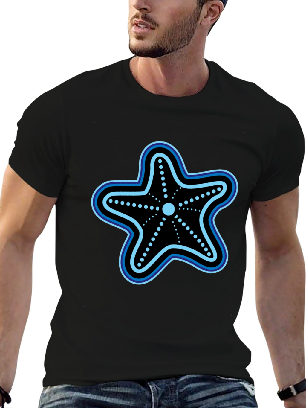 Starfish Graphic T-Shirt - Black