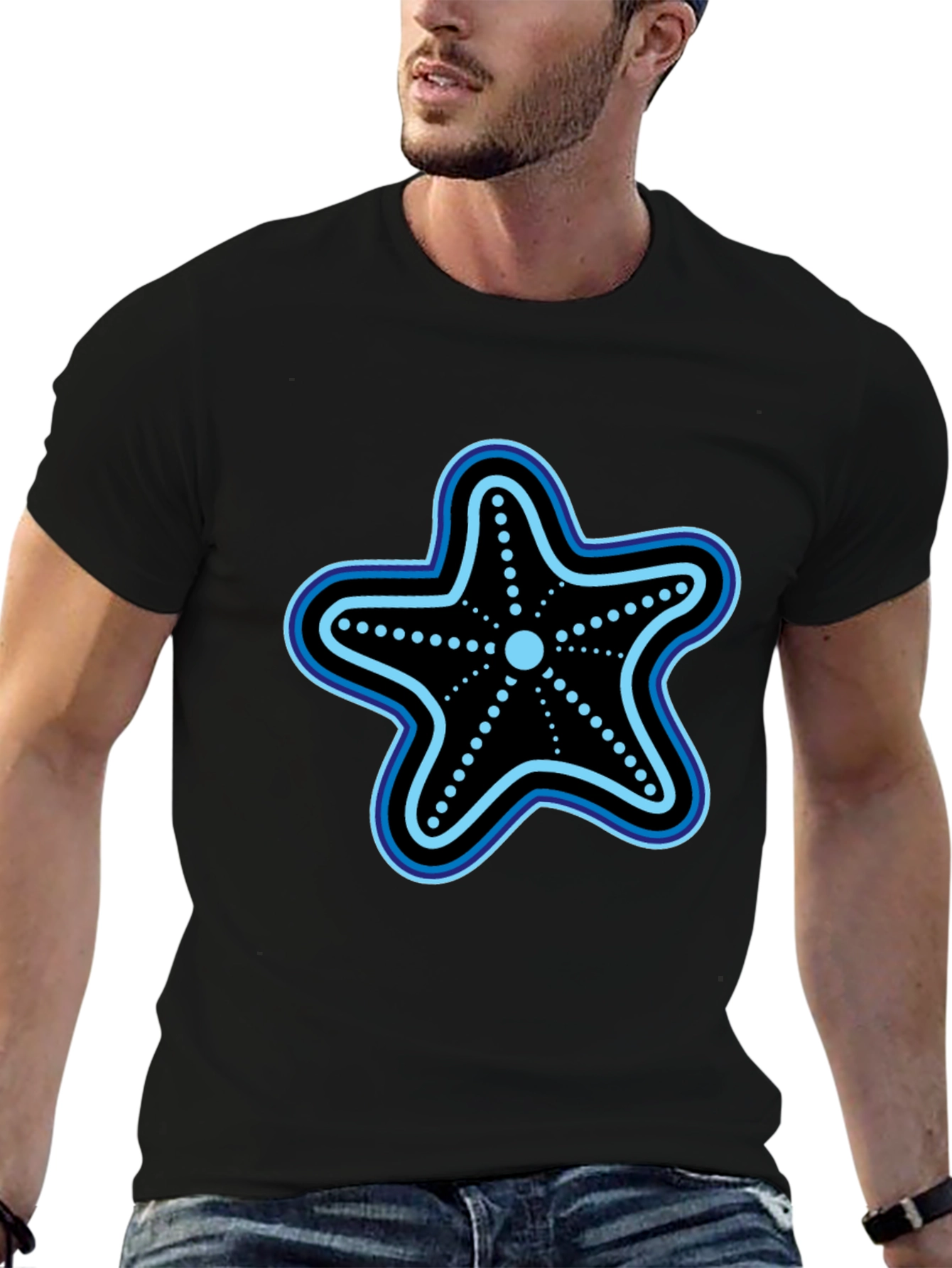 Starfish Graphic T-Shirt - Black