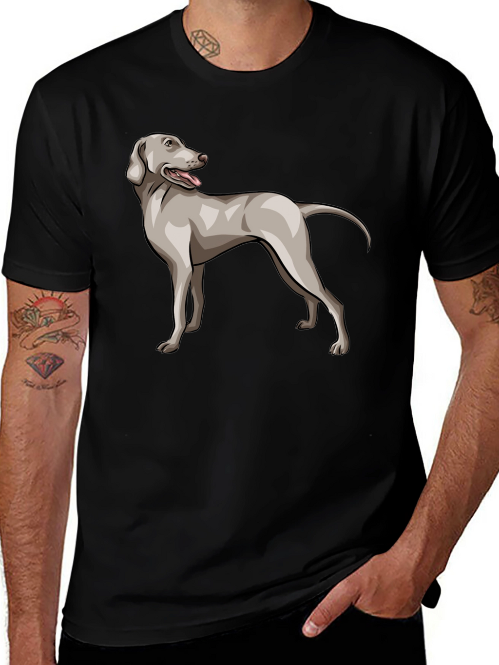 Dog Breed Graphic Tee - Black T-Shirt