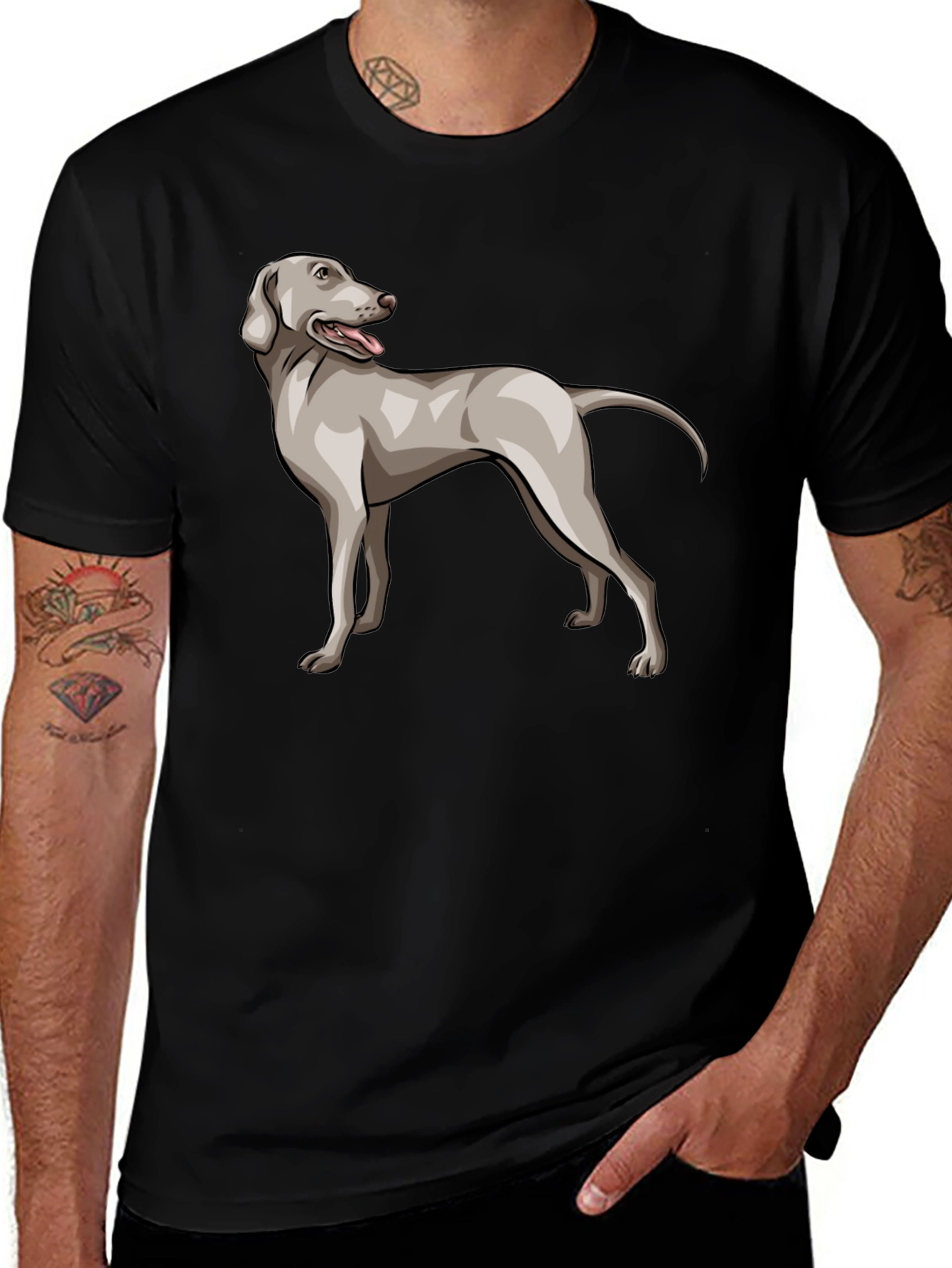 Dog Breed Graphic Tee - Black T-Shirt