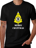 Merry Cryptmas Bitcoin Tree Black T-Shirt