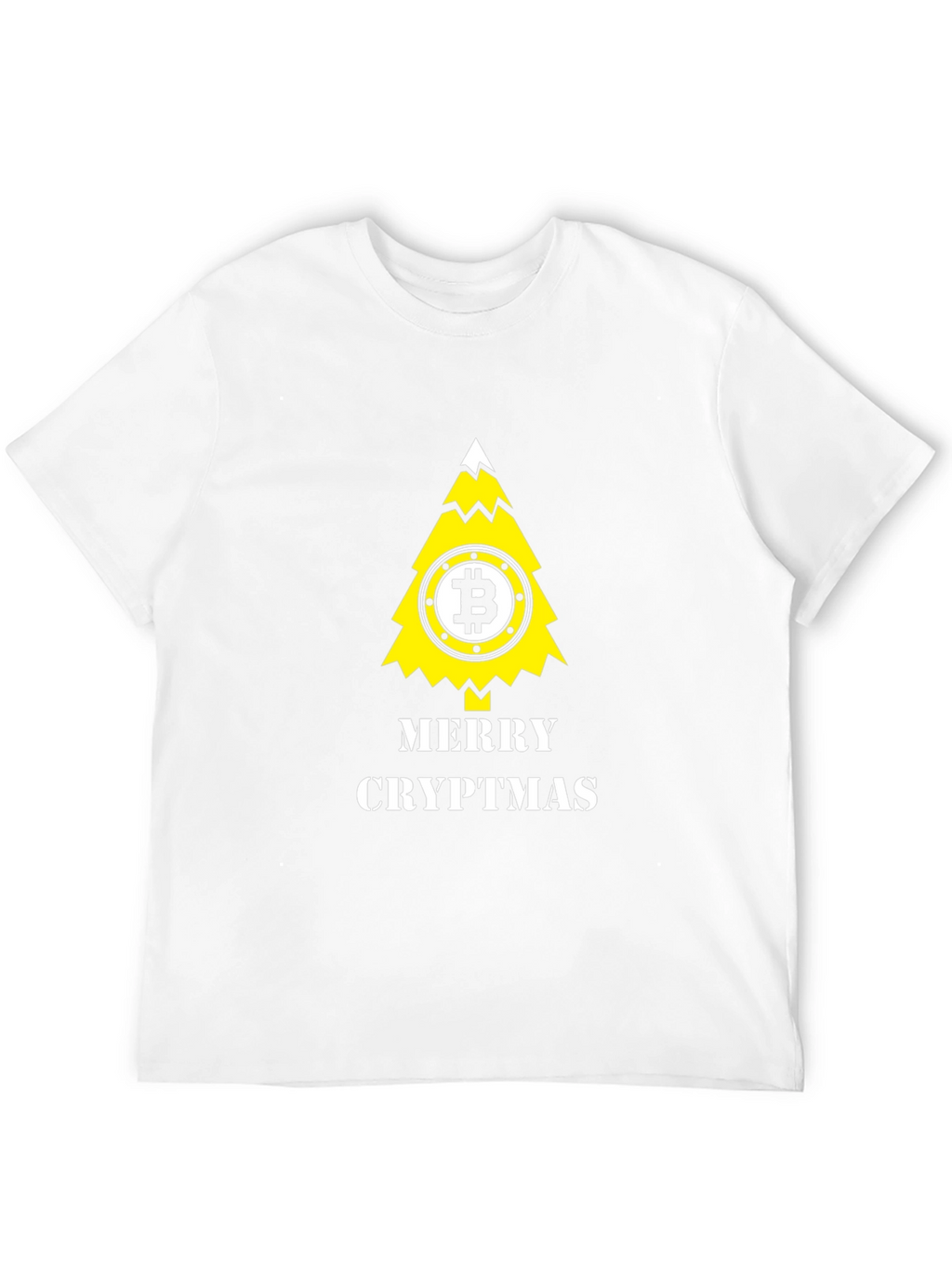 Merry Cryptmas Bitcoin Tree Black T-Shirt