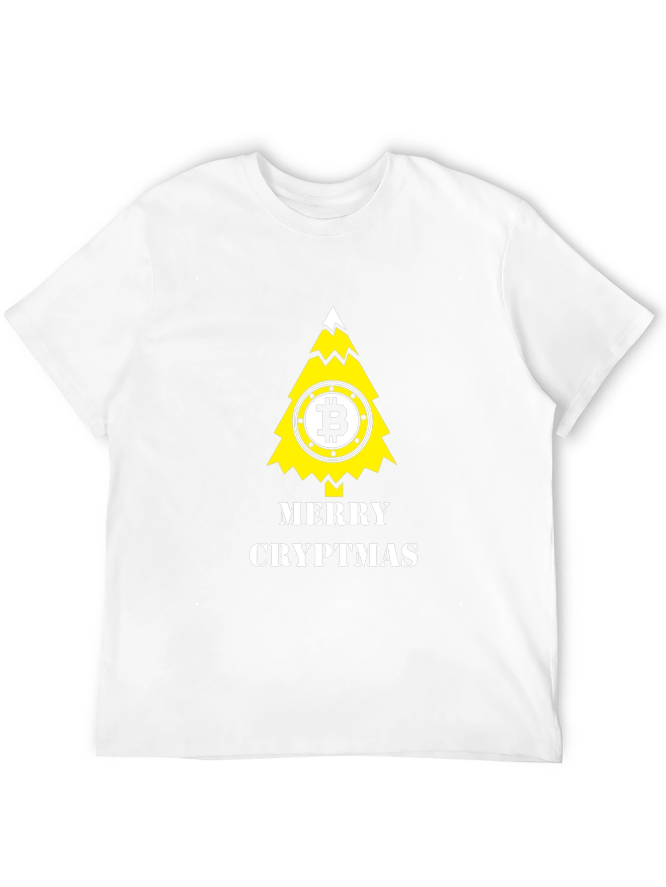 Merry Cryptmas Bitcoin Tree Black T-Shirt