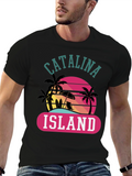 Catalina Island Graphic Tee - Retro Beach Vibes