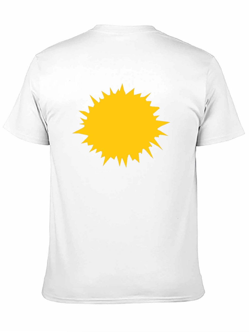Black Tee with Yellow Starburst Design