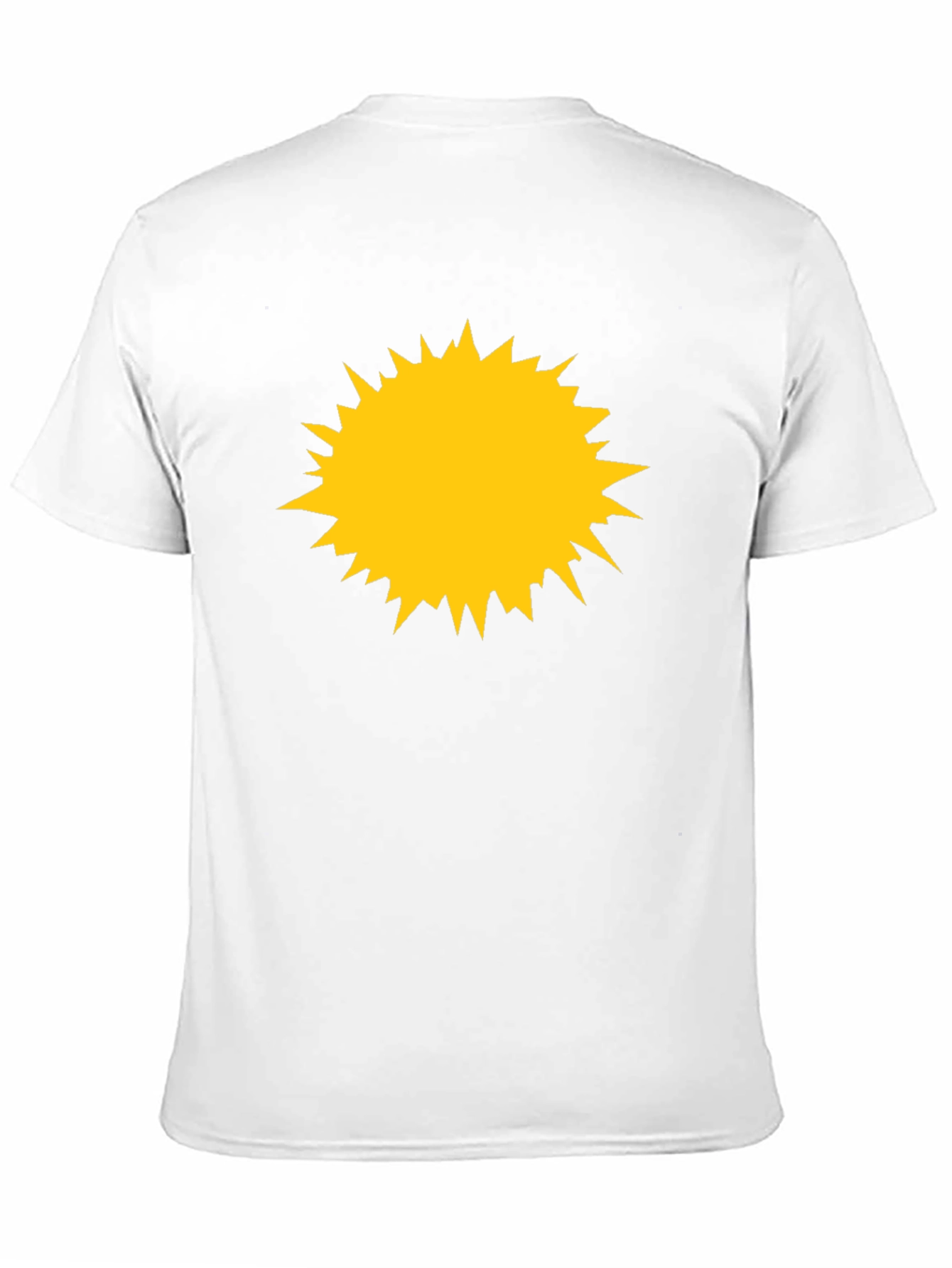 Black Tee with Yellow Starburst Design