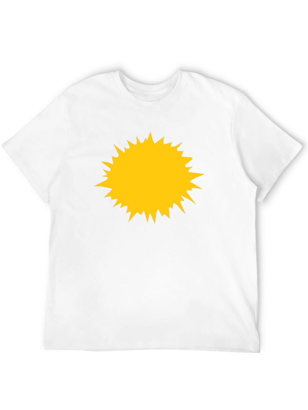 Black Tee with Yellow Starburst Design