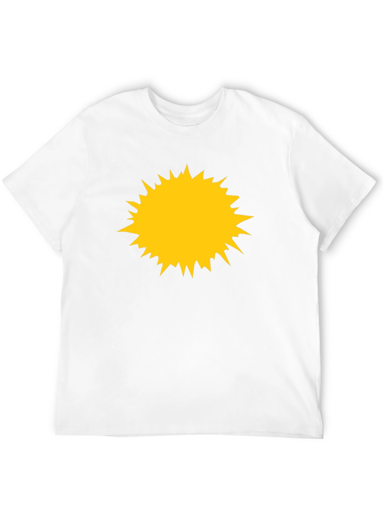 Black Tee with Yellow Starburst Design