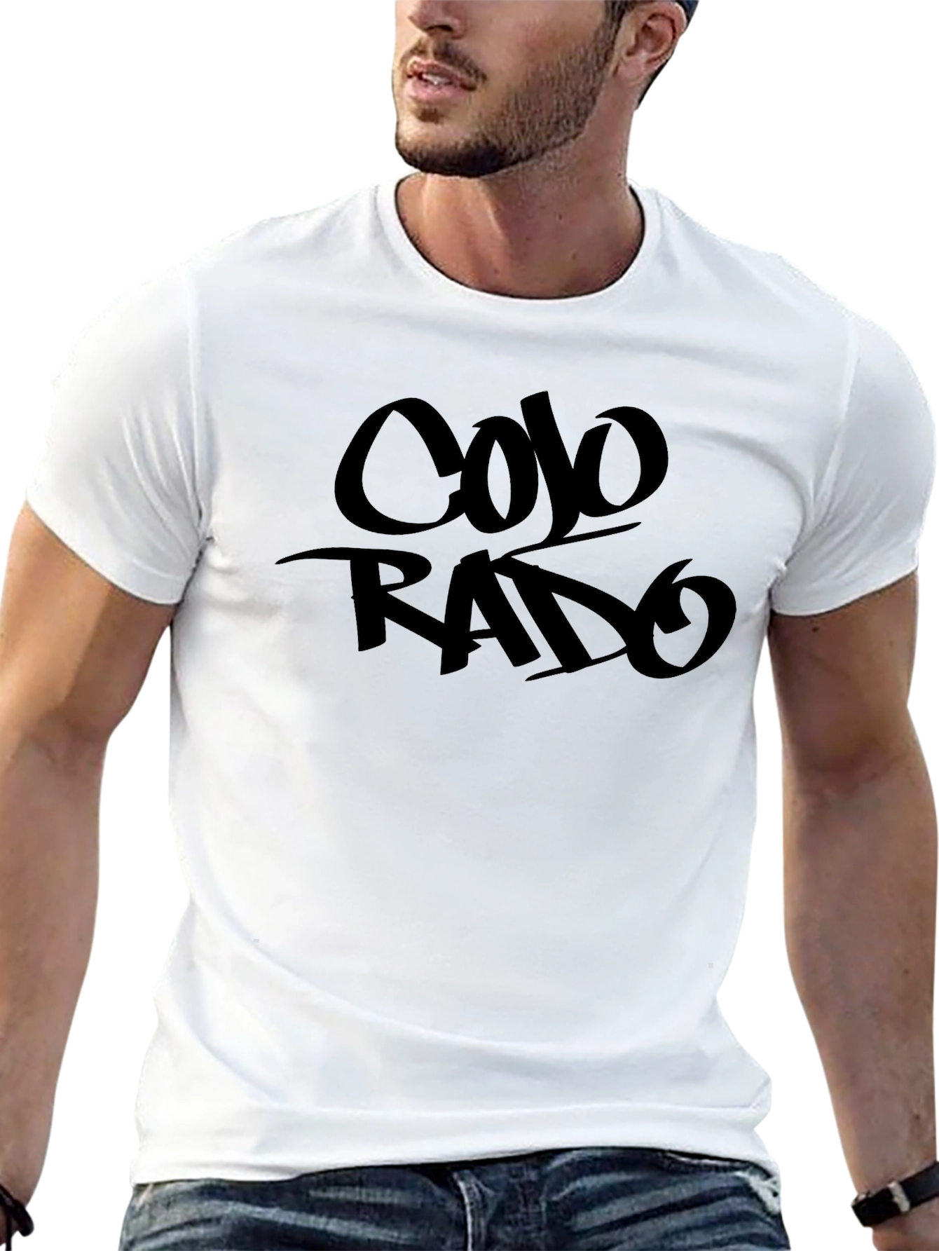 Colorado Graphic Tee - Stylish Black Cotton T-Shirt