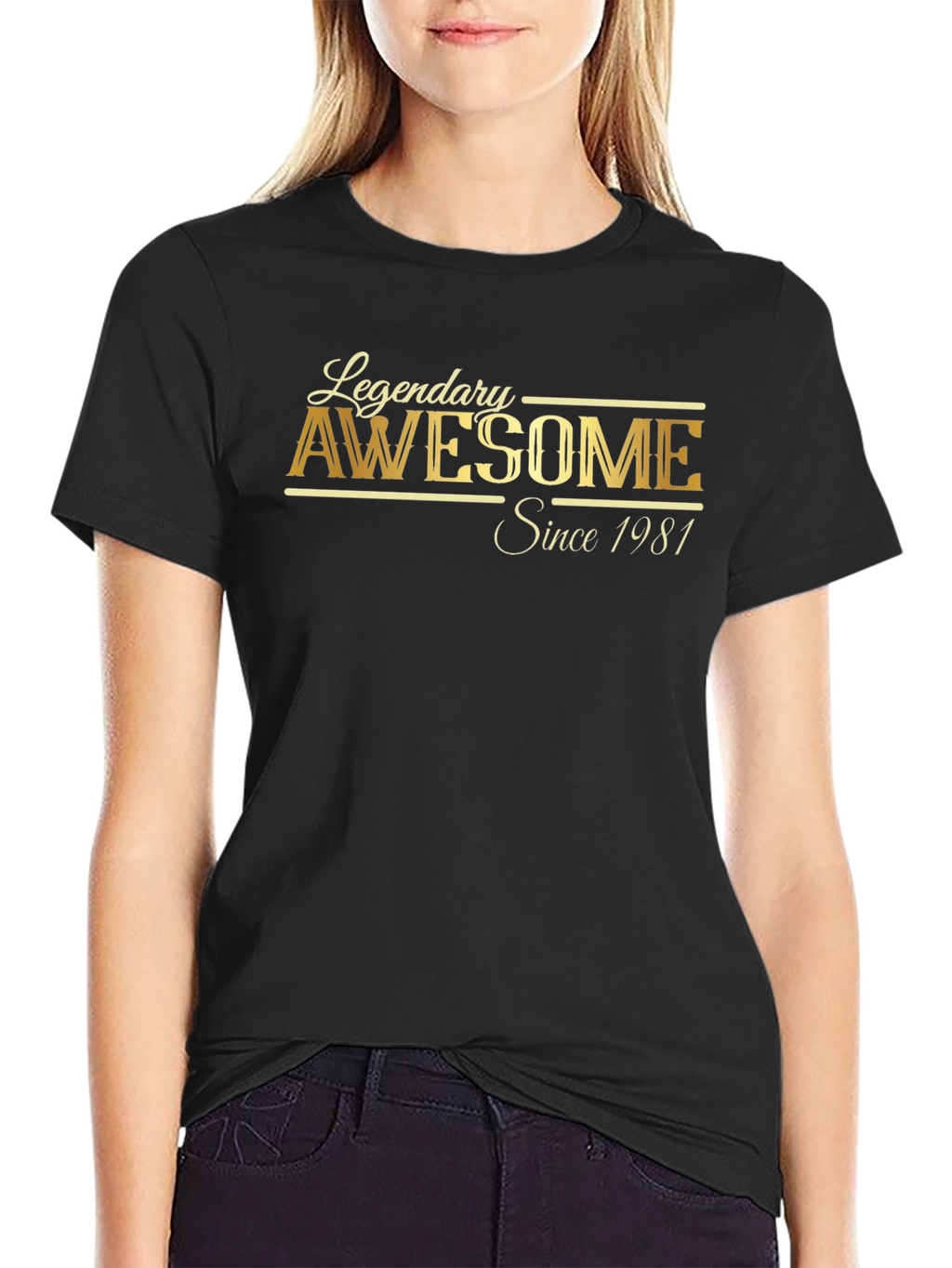 Legendary Awesome Since 1981 Black T-Shirt