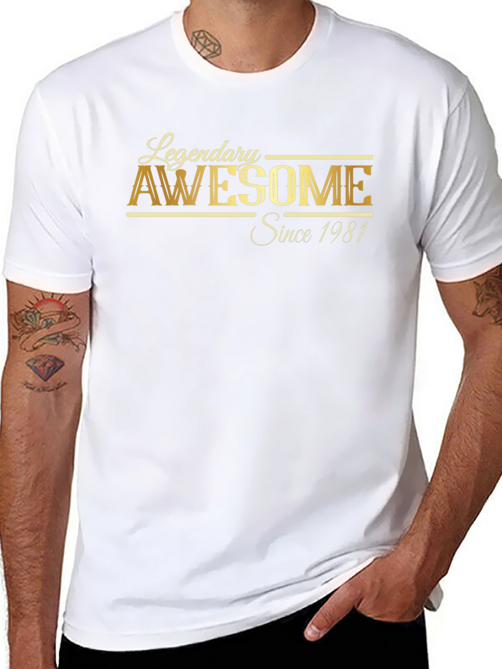 Legendary Awesome Since 1981 Black T-Shirt