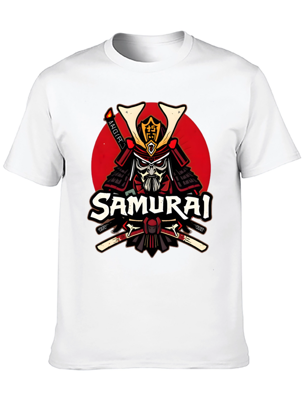 Samurai Warrior Graphic T-Shirt - Black