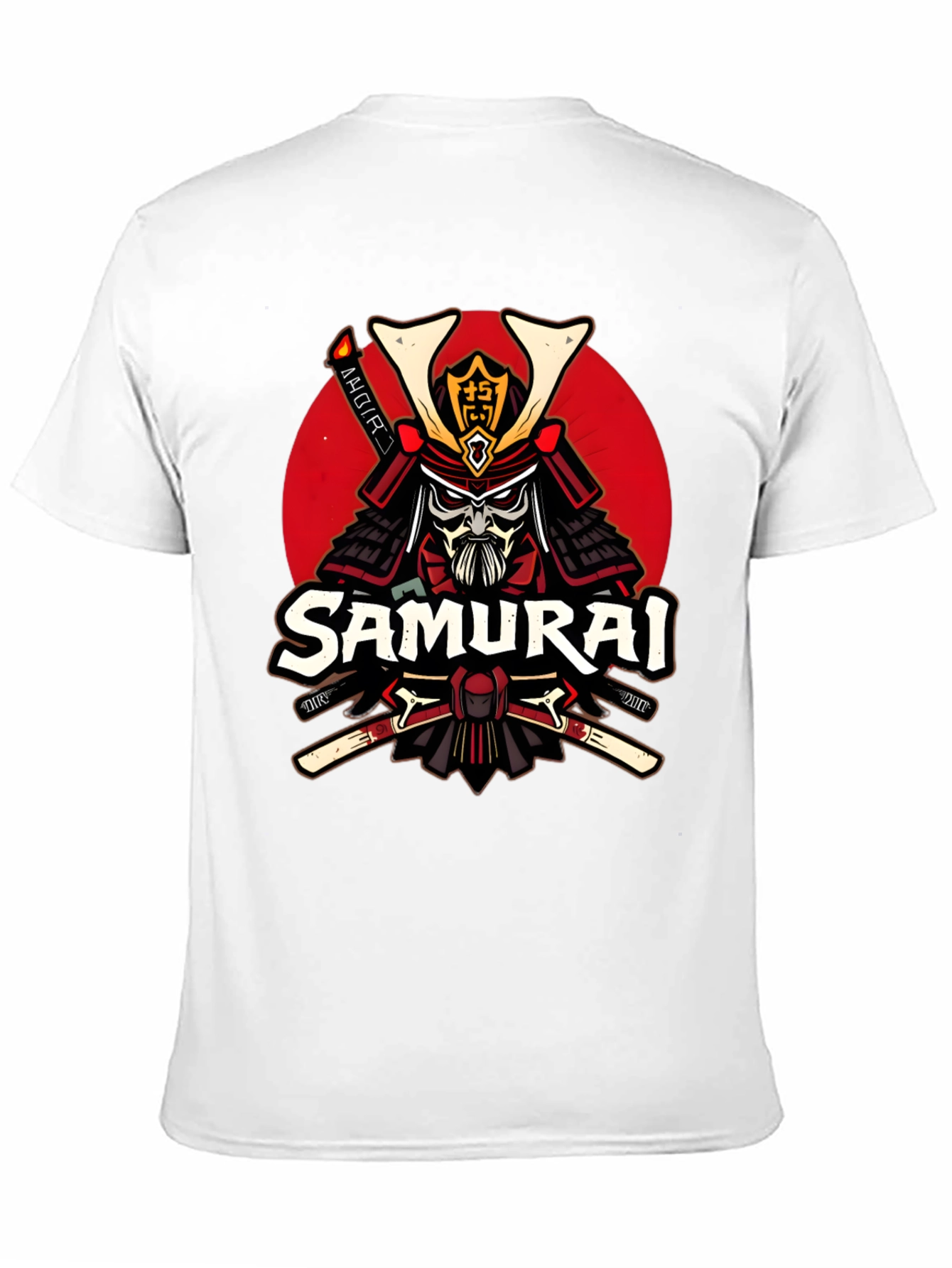 Samurai Warrior Graphic T-Shirt - Black