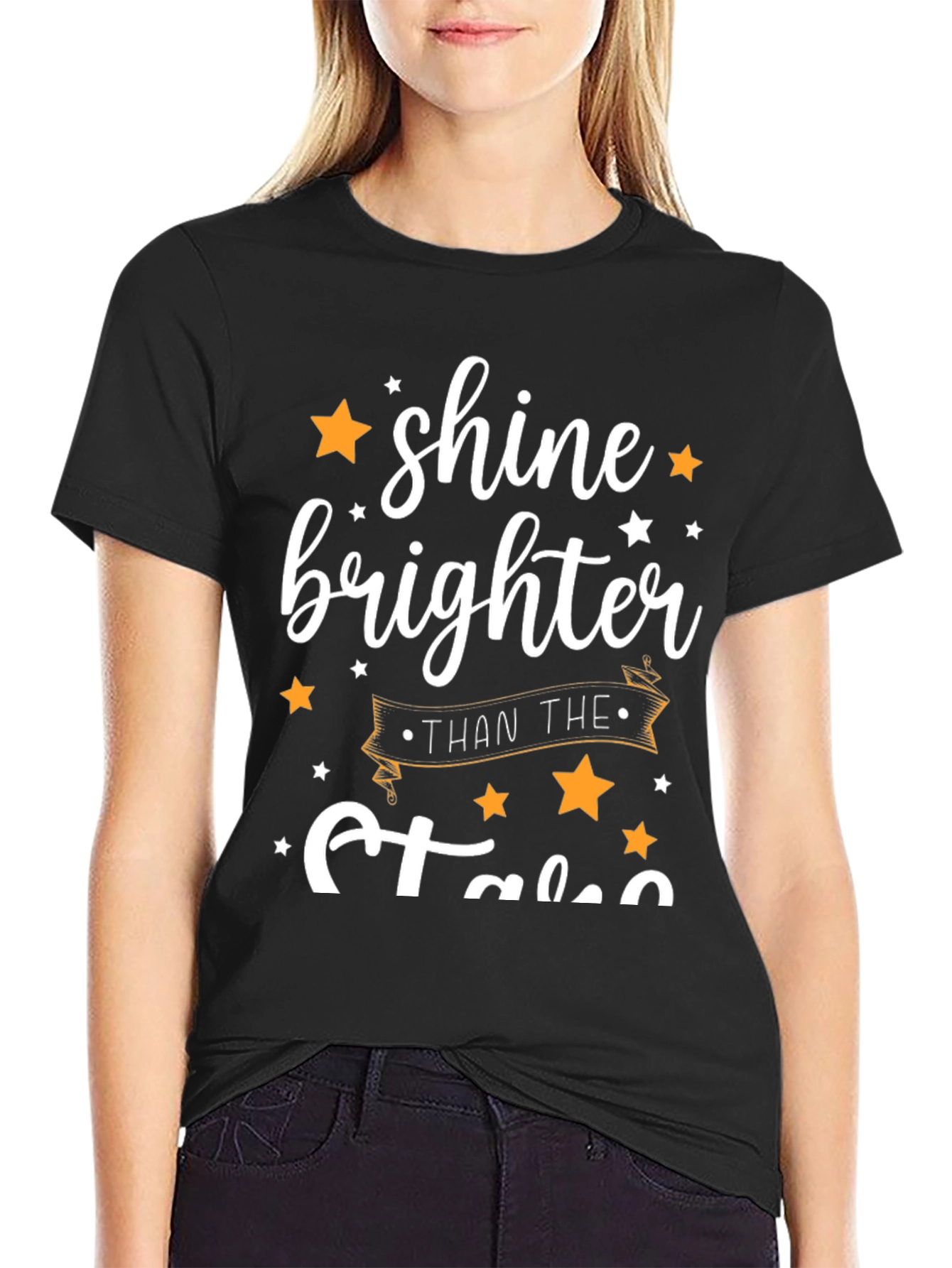 Shine Brighter Than the Stars Black Graphic Tee