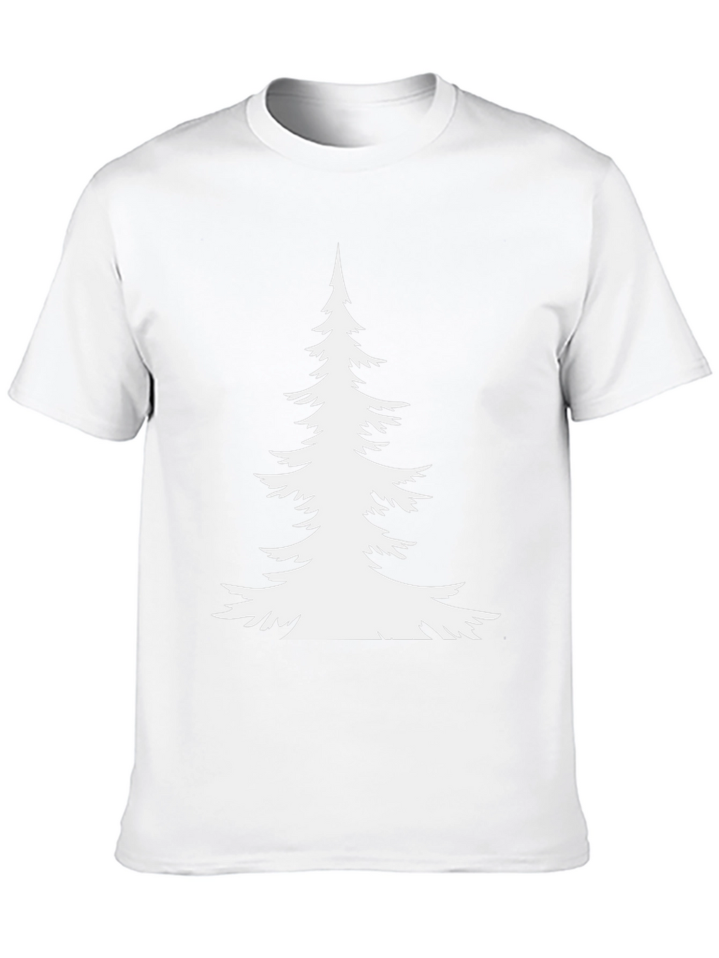 Evergreen Tree Graphic Tee - Black Cotton T-Shirt