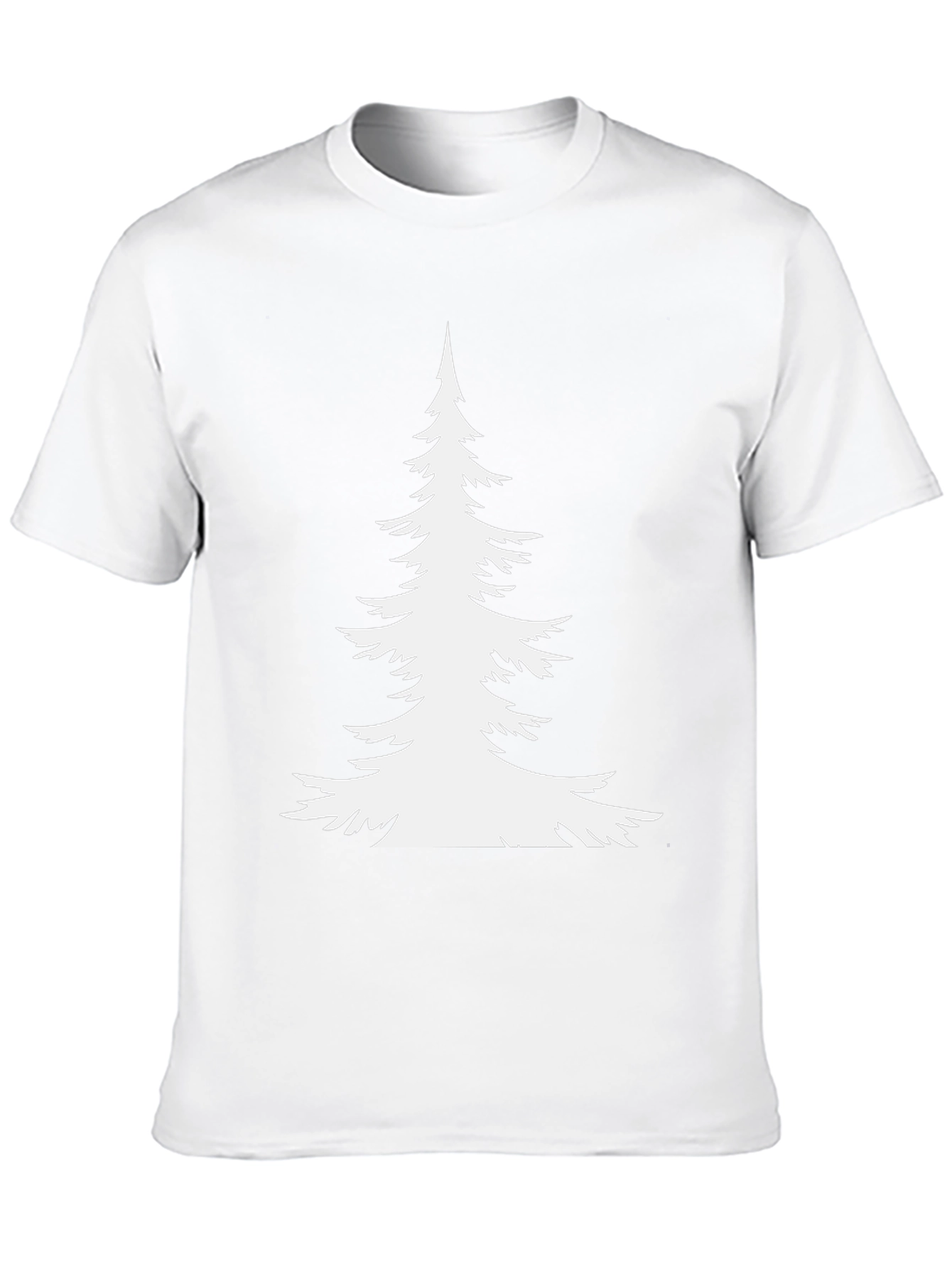 Evergreen Tree Graphic Tee - Black Cotton T-Shirt