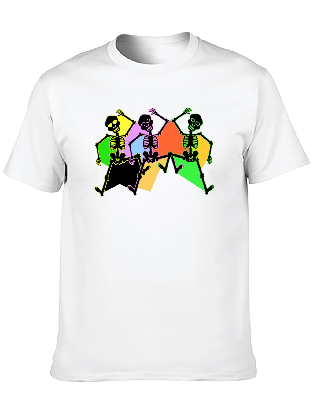 Dancing Skeletons Graphic Tee - Black