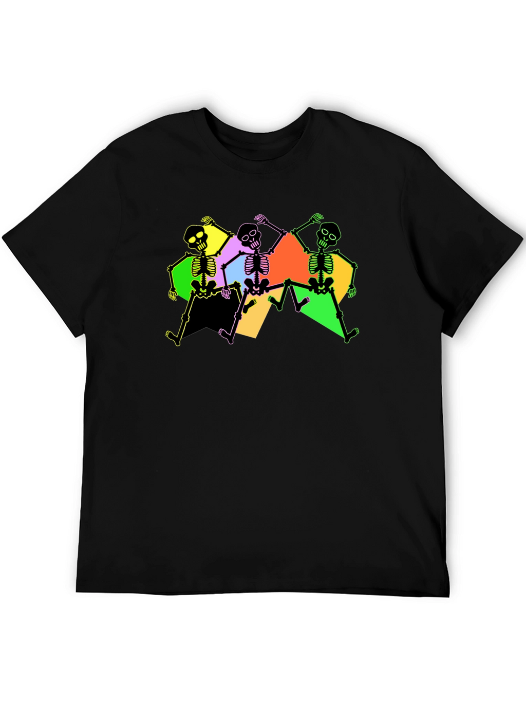 Dancing Skeletons Graphic Tee - Black