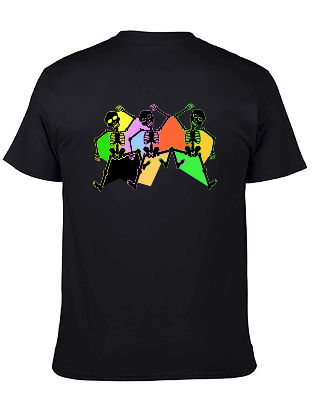Dancing Skeletons Graphic Tee - Black
