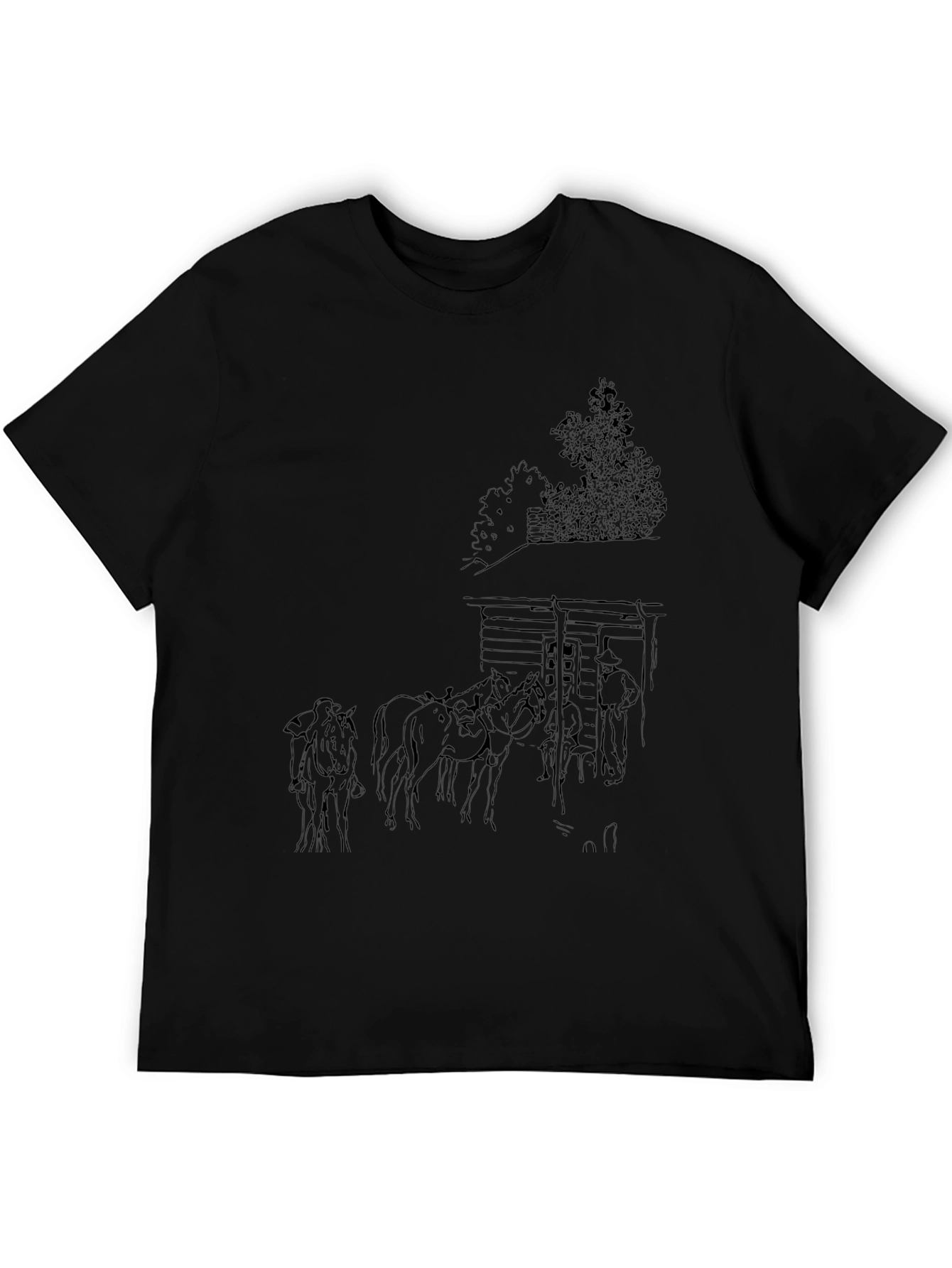 Vintage Black Sketch T-Shirt