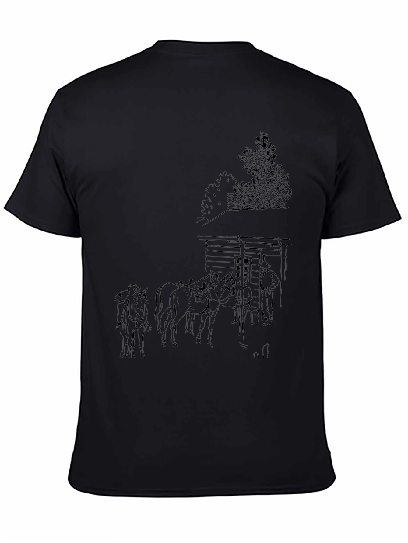 Vintage Black Sketch T-Shirt