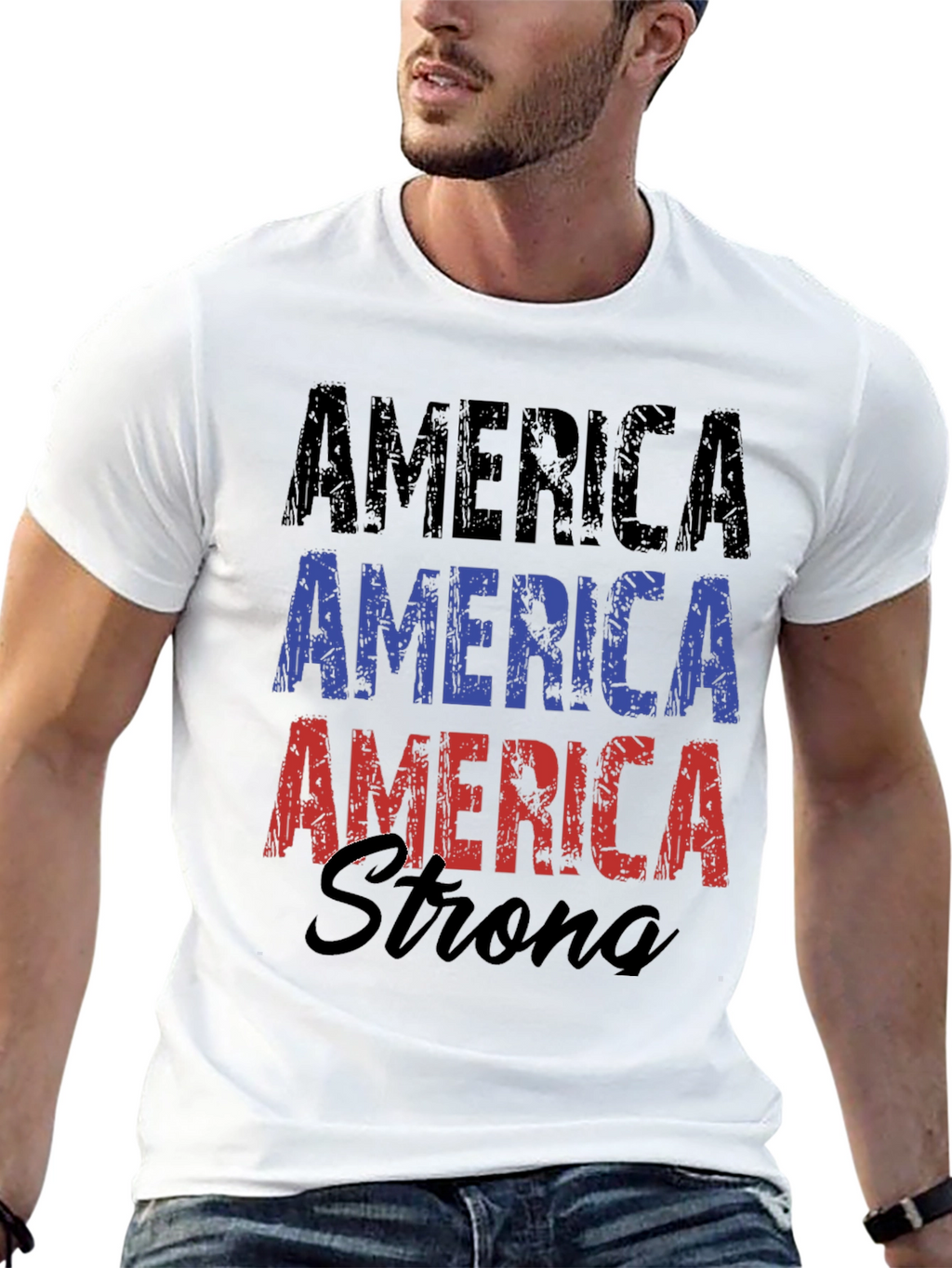 America Strong Graphic T-Shirt