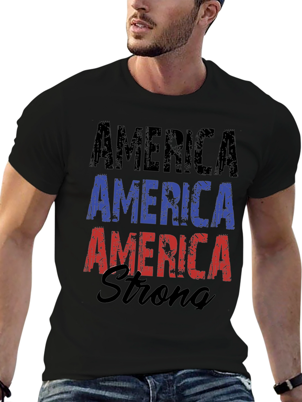 America Strong Graphic T-Shirt