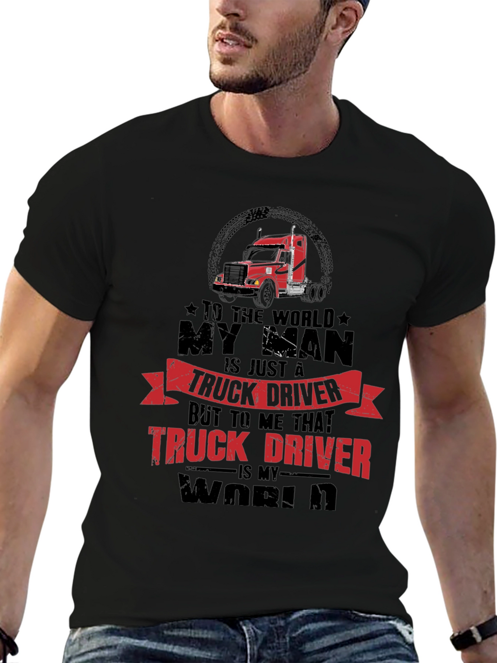 Truck Driver Graphic Tee - My World