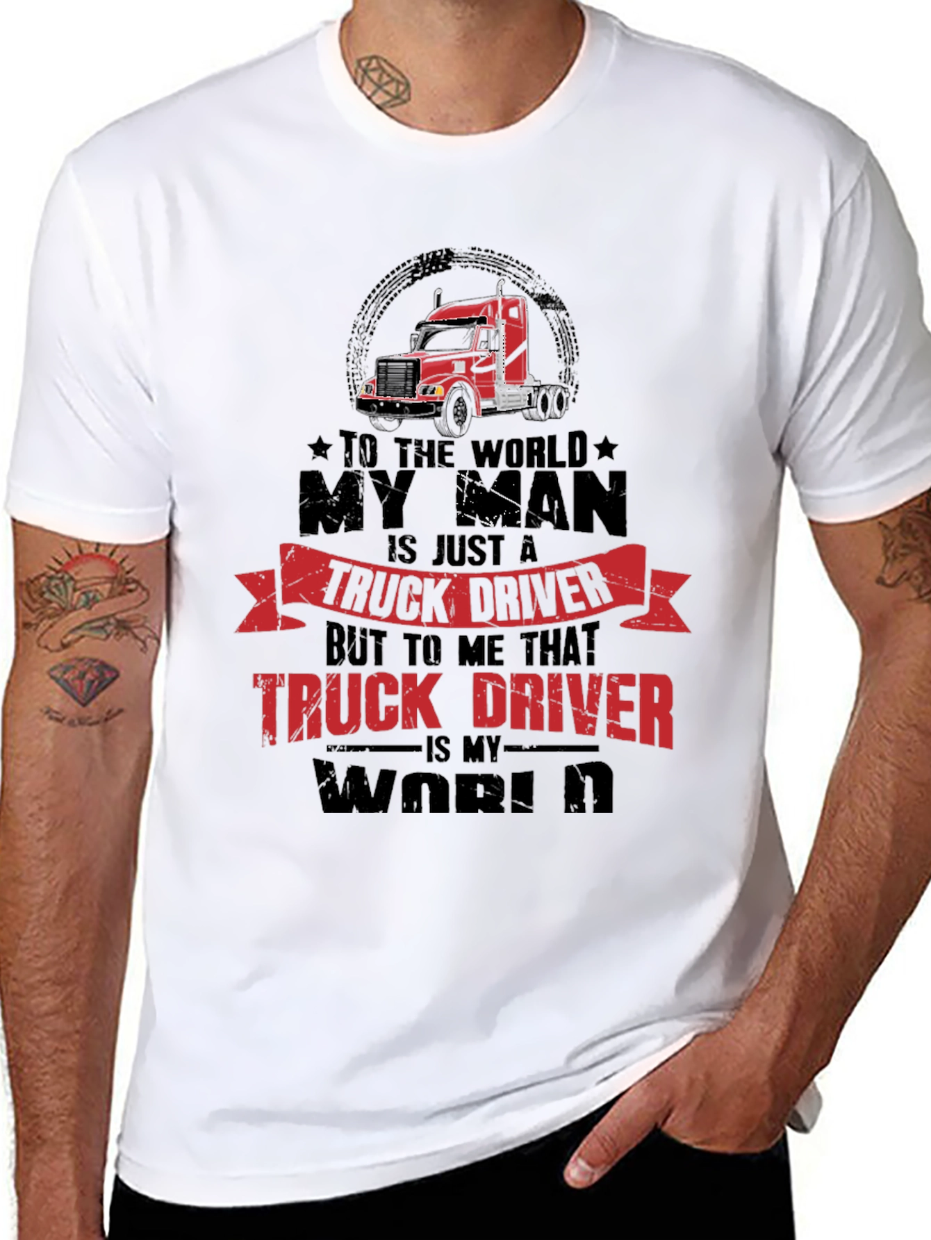Truck Driver Graphic Tee - My World