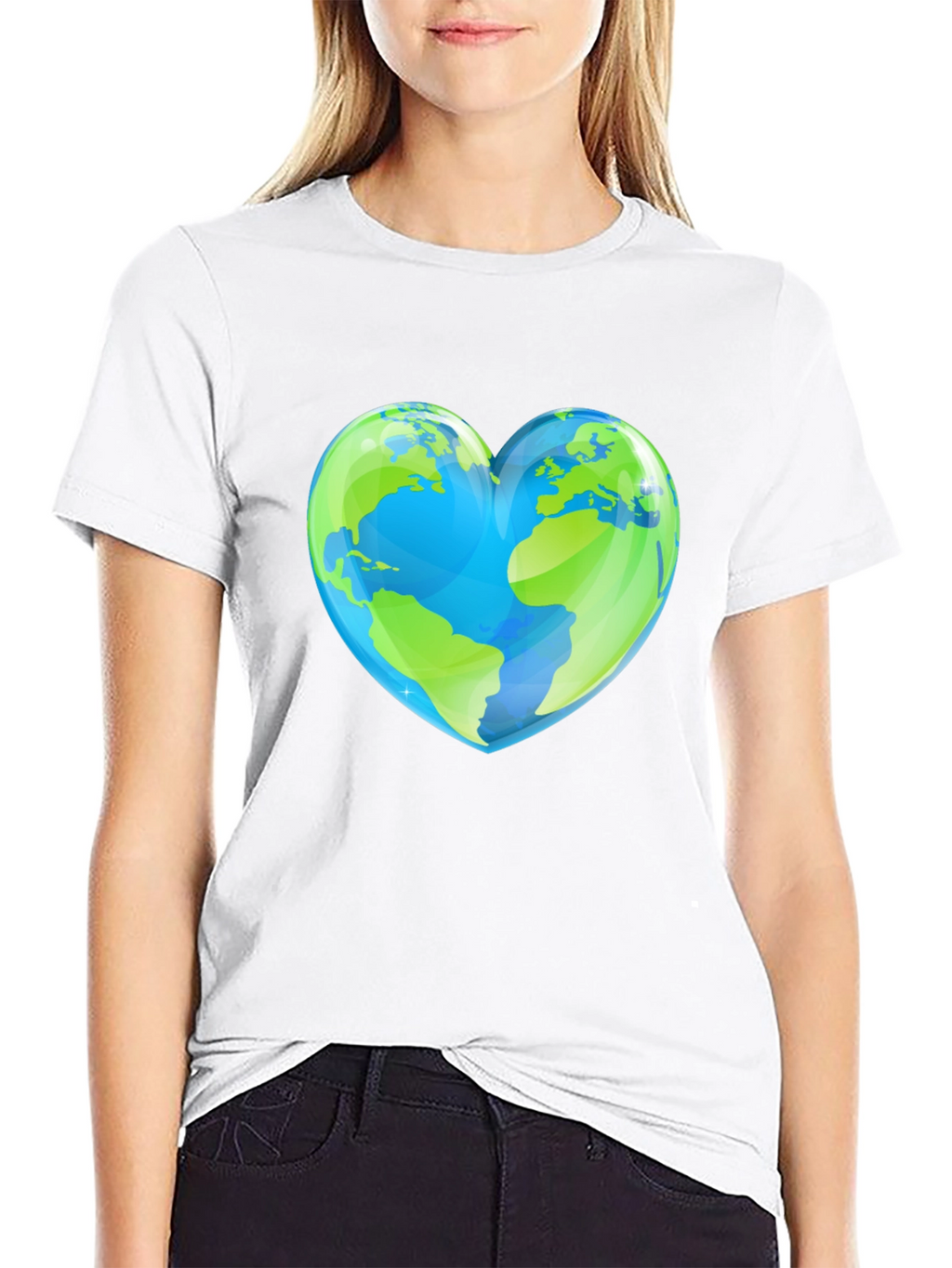 Earth Heart Graphic Tee - Black