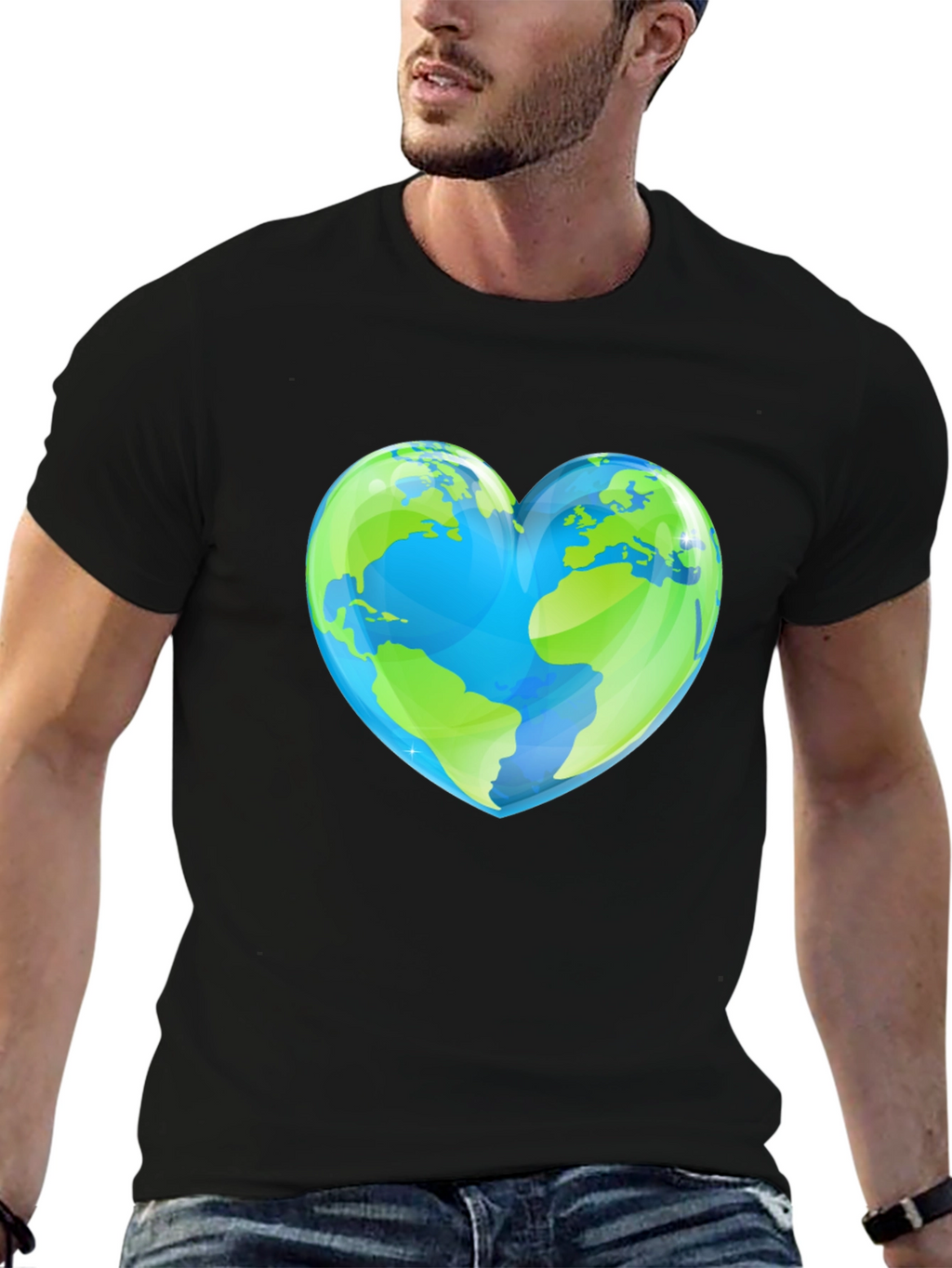 Earth Heart Graphic Tee - Black