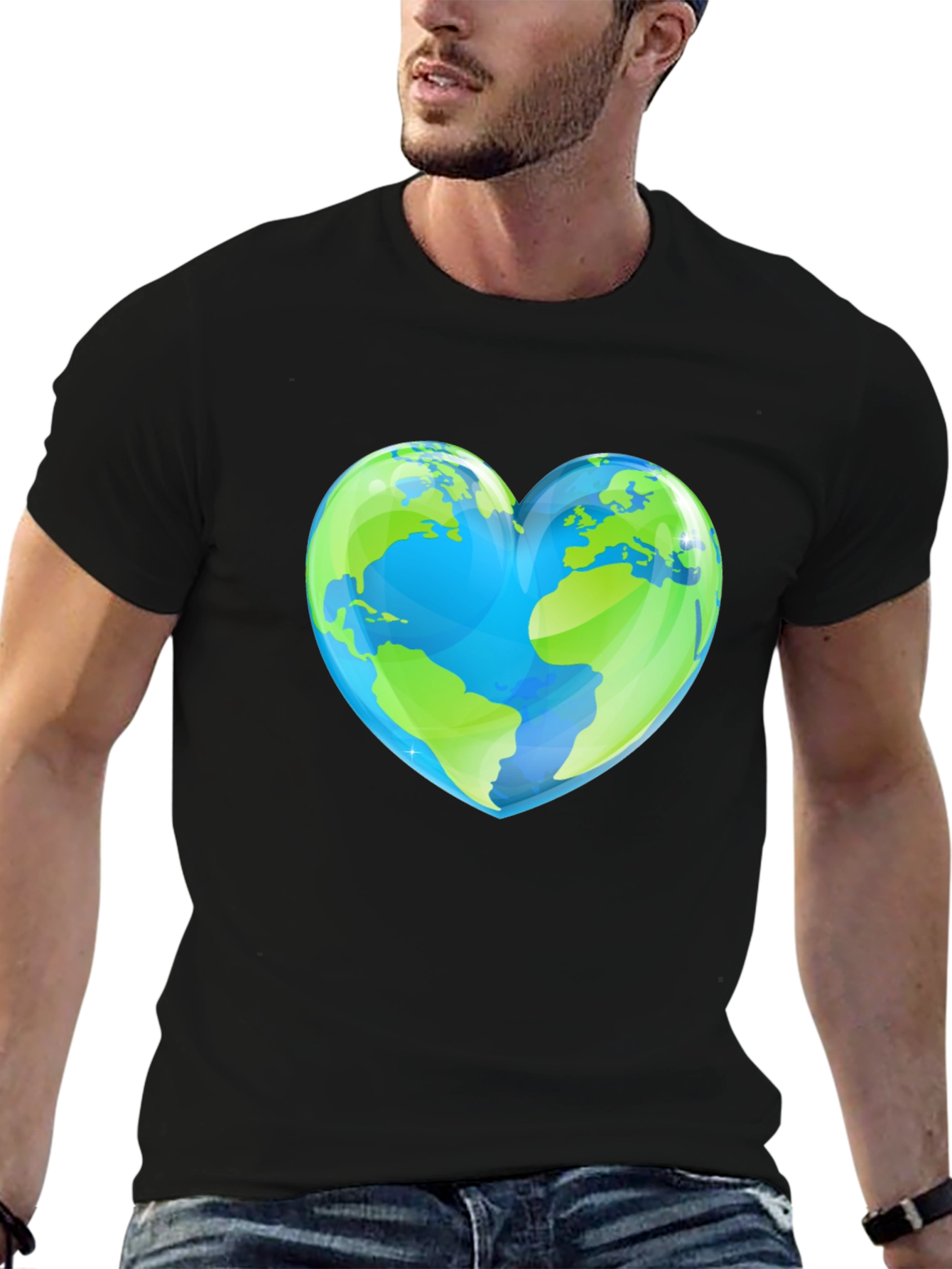 Earth Heart Graphic Tee - Black