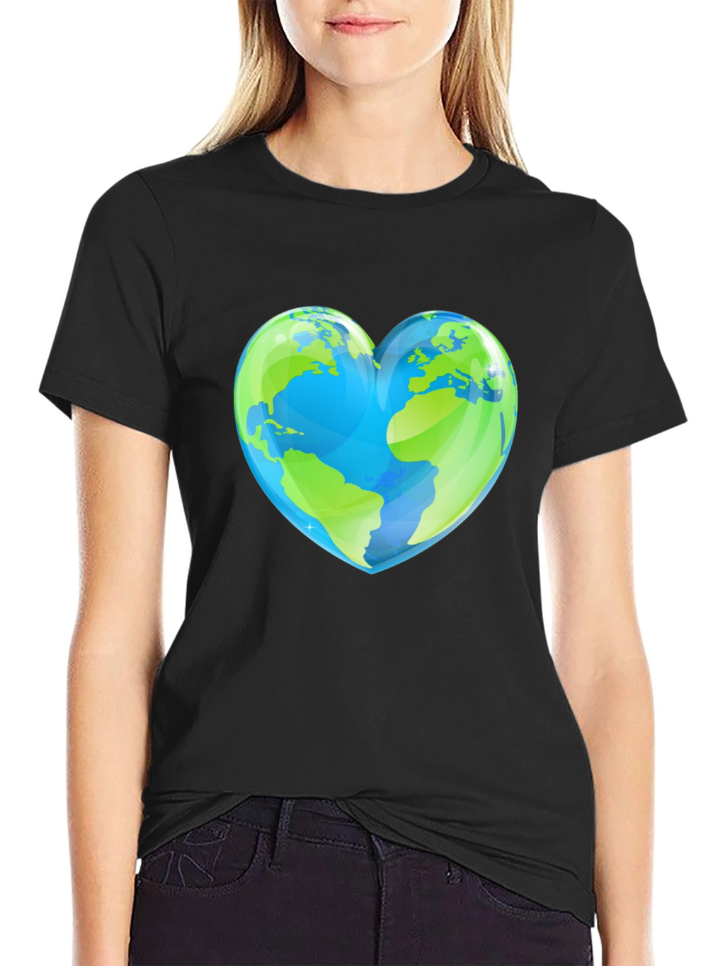 Earth Heart Graphic Tee - Black