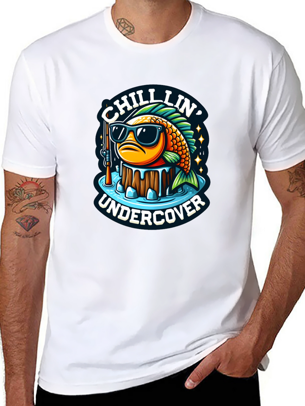 Chillin Undercover Fish Graphic Tee