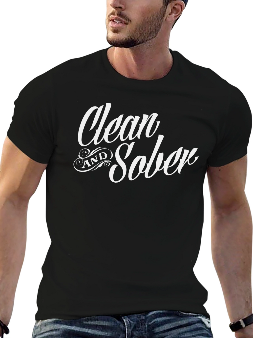 Clean and Sober Black T-Shirt