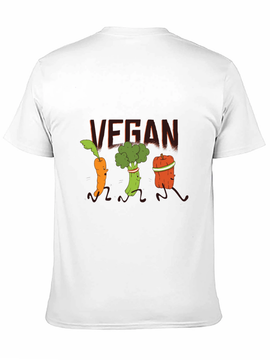 Vegan Running Vegetables Black T-Shirt