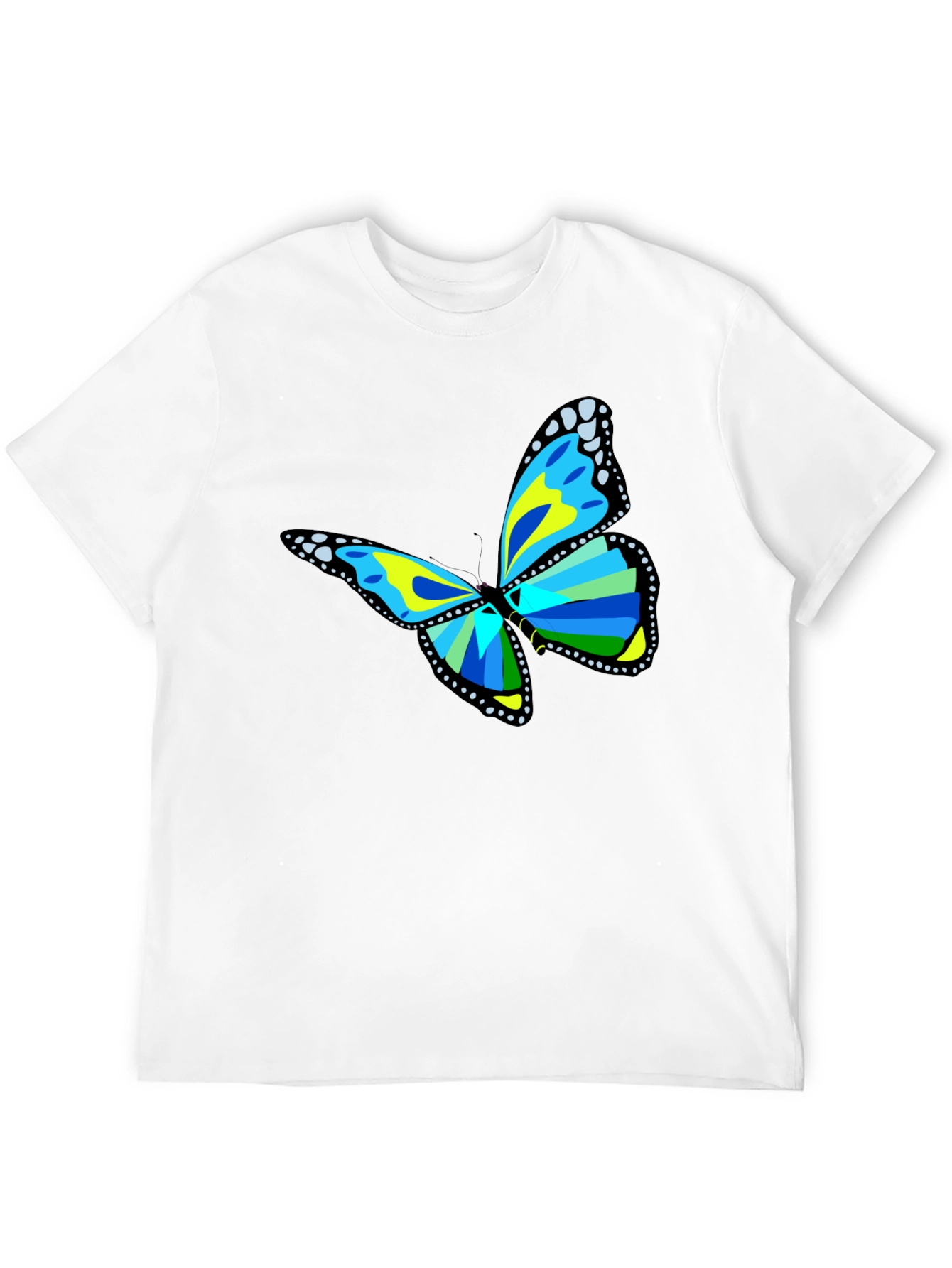 Butterfly Graphic Tee - Black Cotton T-Shirt