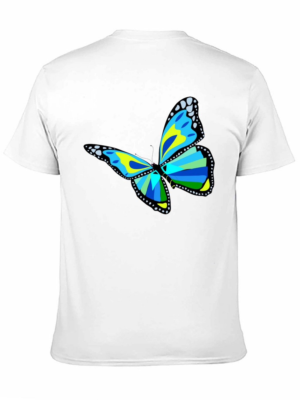 Butterfly Graphic Tee - Black Cotton T-Shirt