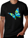 Butterfly Graphic Tee - Black Cotton T-Shirt