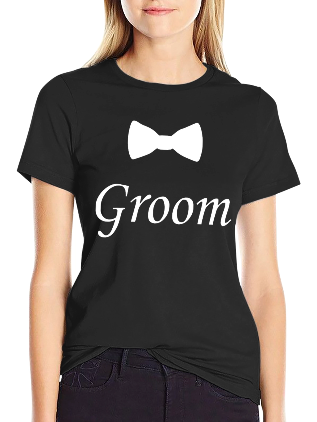 Groom Bow Tie T-Shirt - Wedding Party Tee